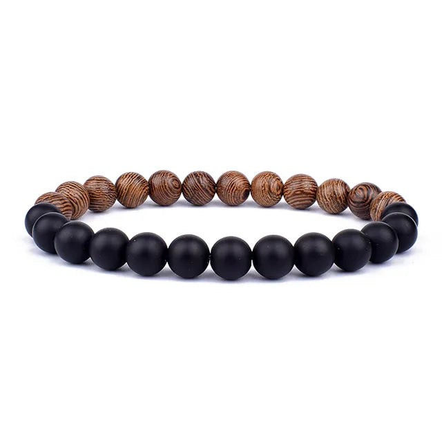 Lava Wooden Stone Bracelet for Men