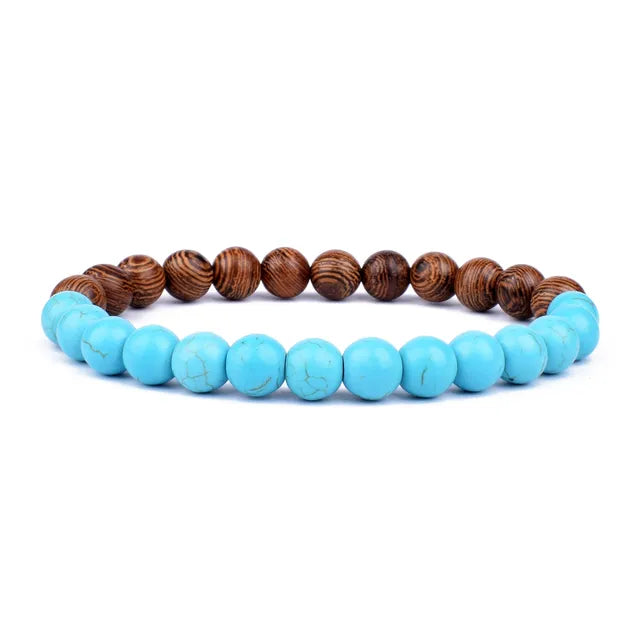 Lava Wooden Stone Bracelet for Men