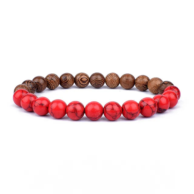 Lava Wooden Stone Bracelet for Men