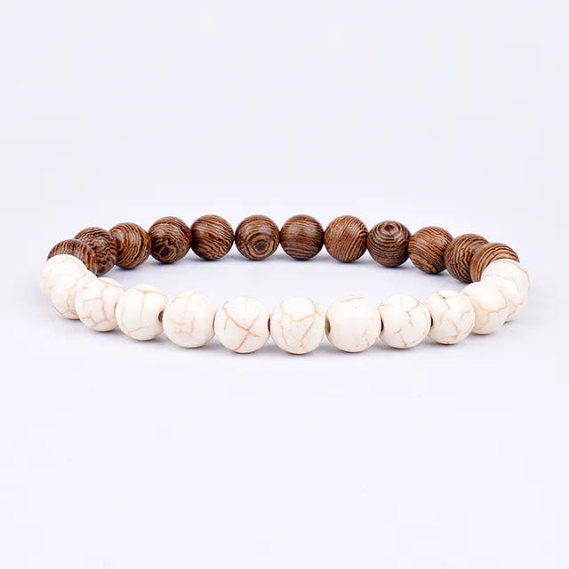 Lava Wooden Stone Bracelet for Men