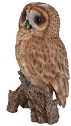 UKN Small Owl Stump Polyresin