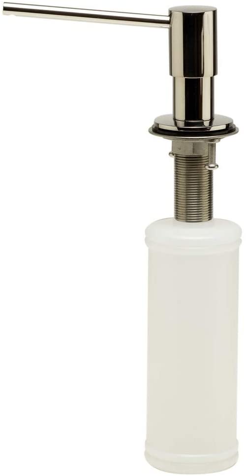 Modern Round Polished Stainless Steel Soap Dispenser