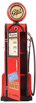 Gas Pump Clock 1 4 Scale Model Red Metal Antique Handmade