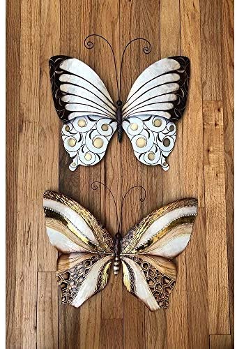 Handmade Wall Butterfly Copper Pearl (Philippines) Modern Contemporary Traditional Metal