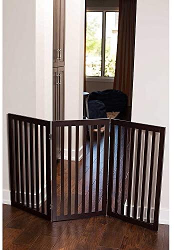 MISC Traditional Dog Gate Brown Wood Espresso Finish