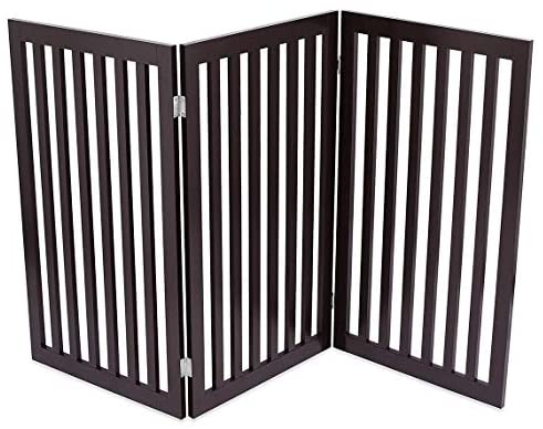 MISC Traditional Dog Gate Brown Wood Espresso Finish