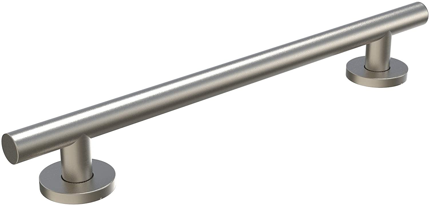 UKN Grab Bar 1 25 Dia X 36 Brushed Nickel Silver Metal Finish Rust Resistant