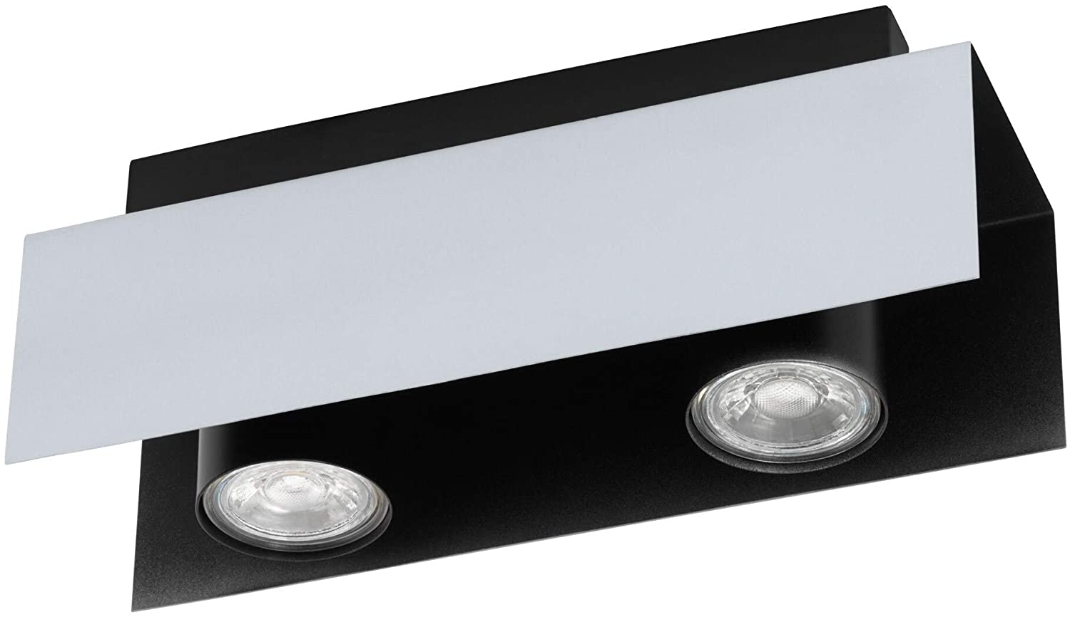 2 Light Track Light Aluminum Black Finish Modern Contemporary Steel