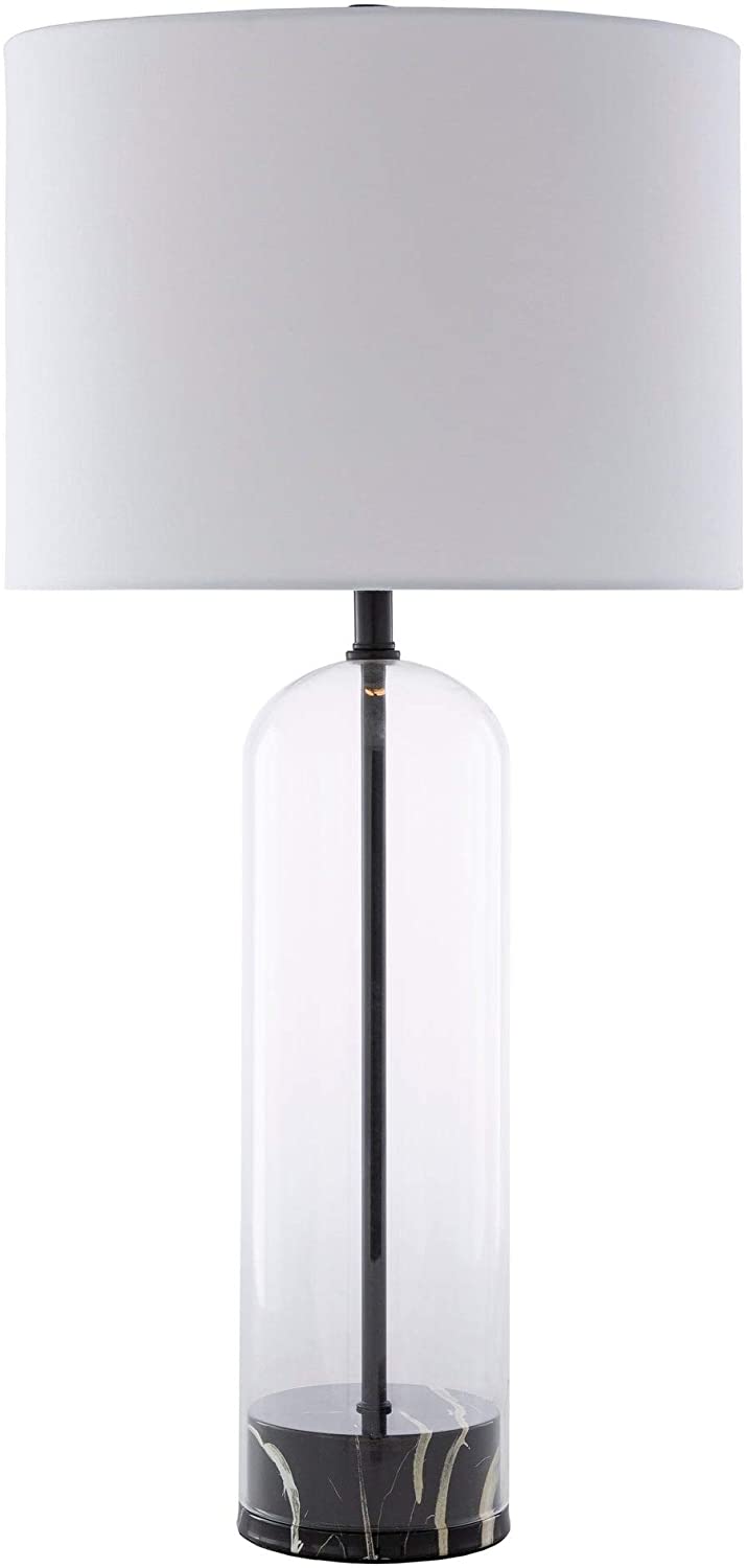 Contemporary Glass Bottle 29 inch Table Lamp Copper Modern Black Chrome Gold