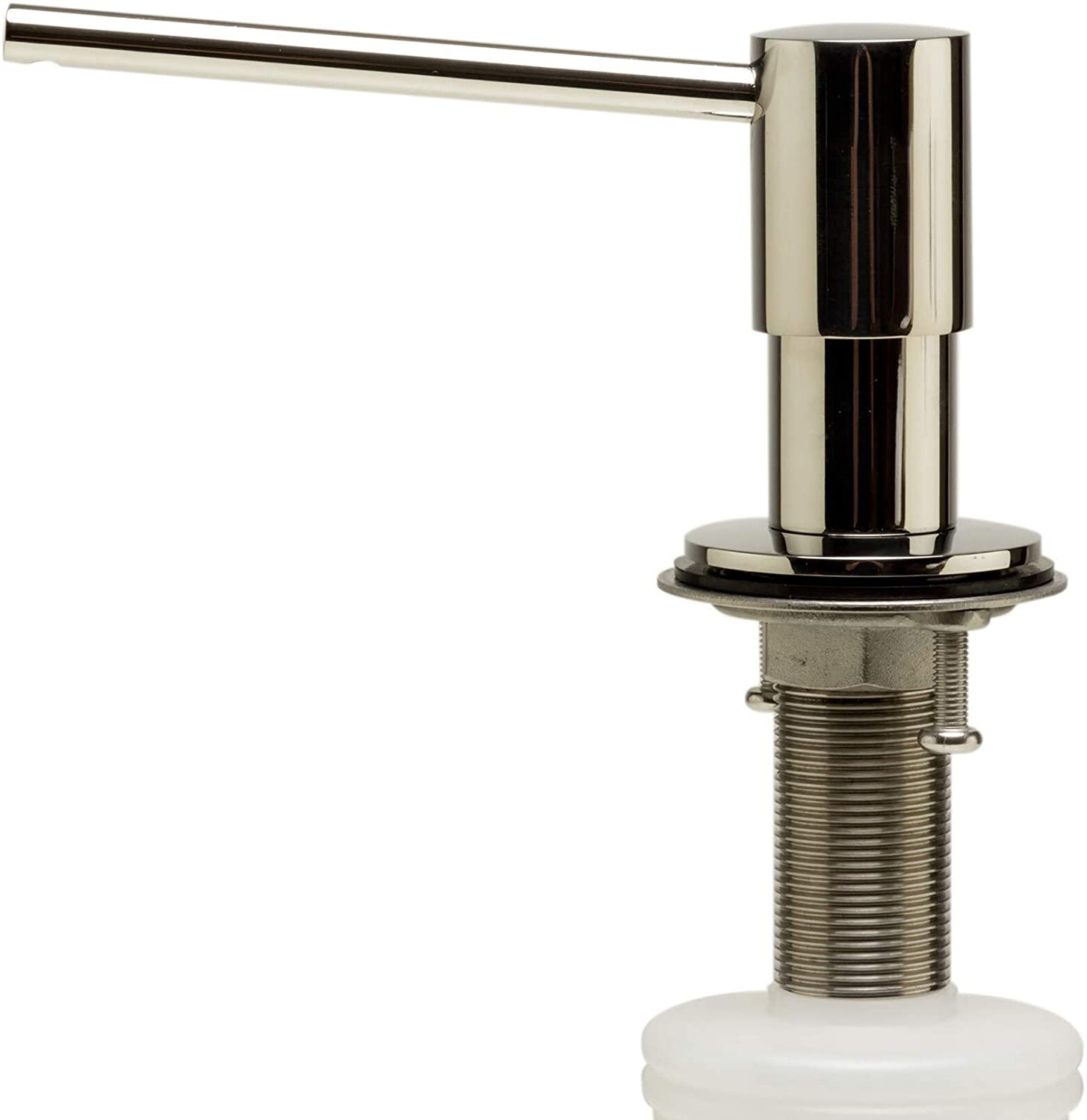 Modern Round Polished Stainless Steel Soap Dispenser