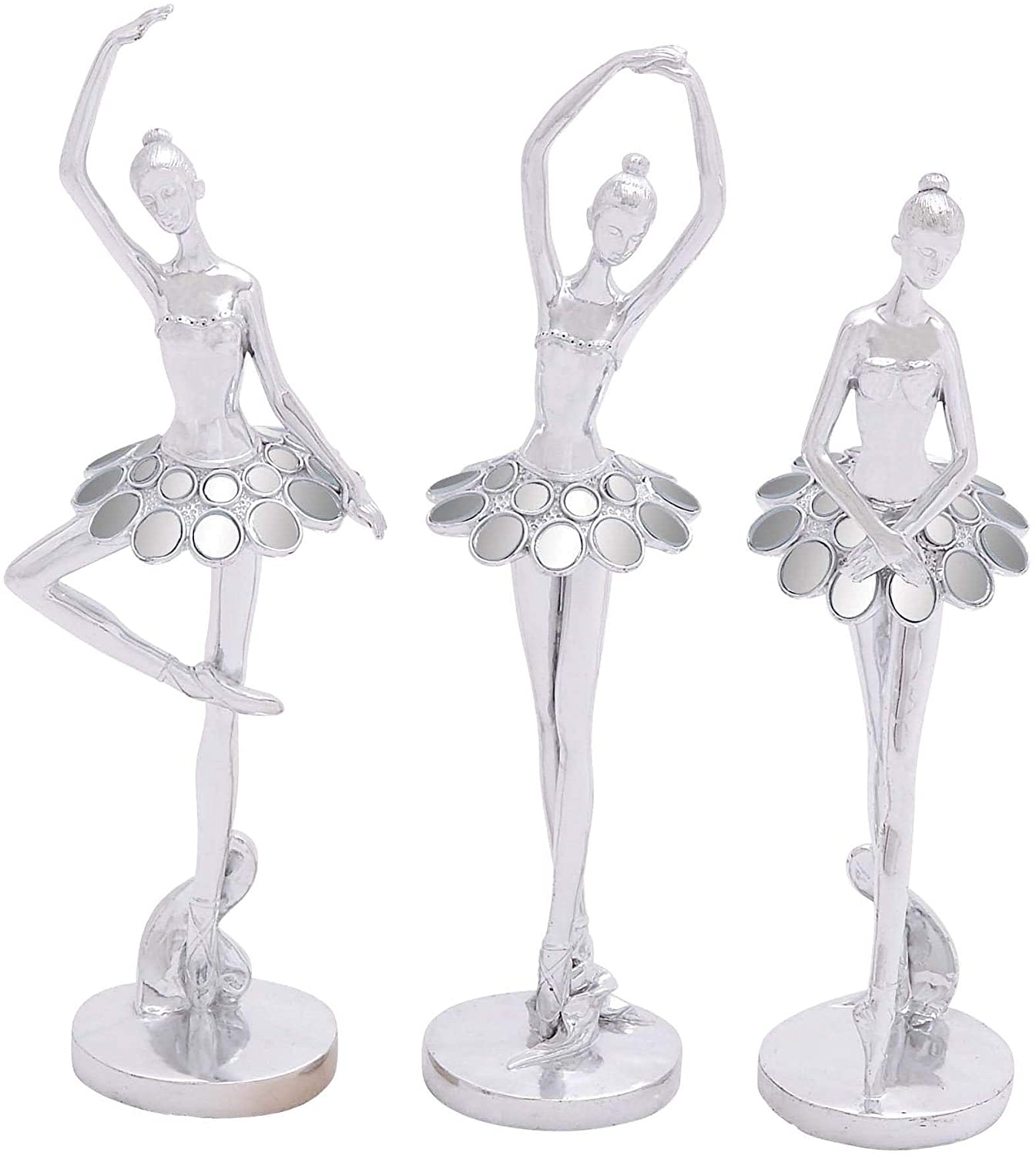 Unknown1 Silver Polystone Dancer (Pack 3) Modern Contemporary Stone
