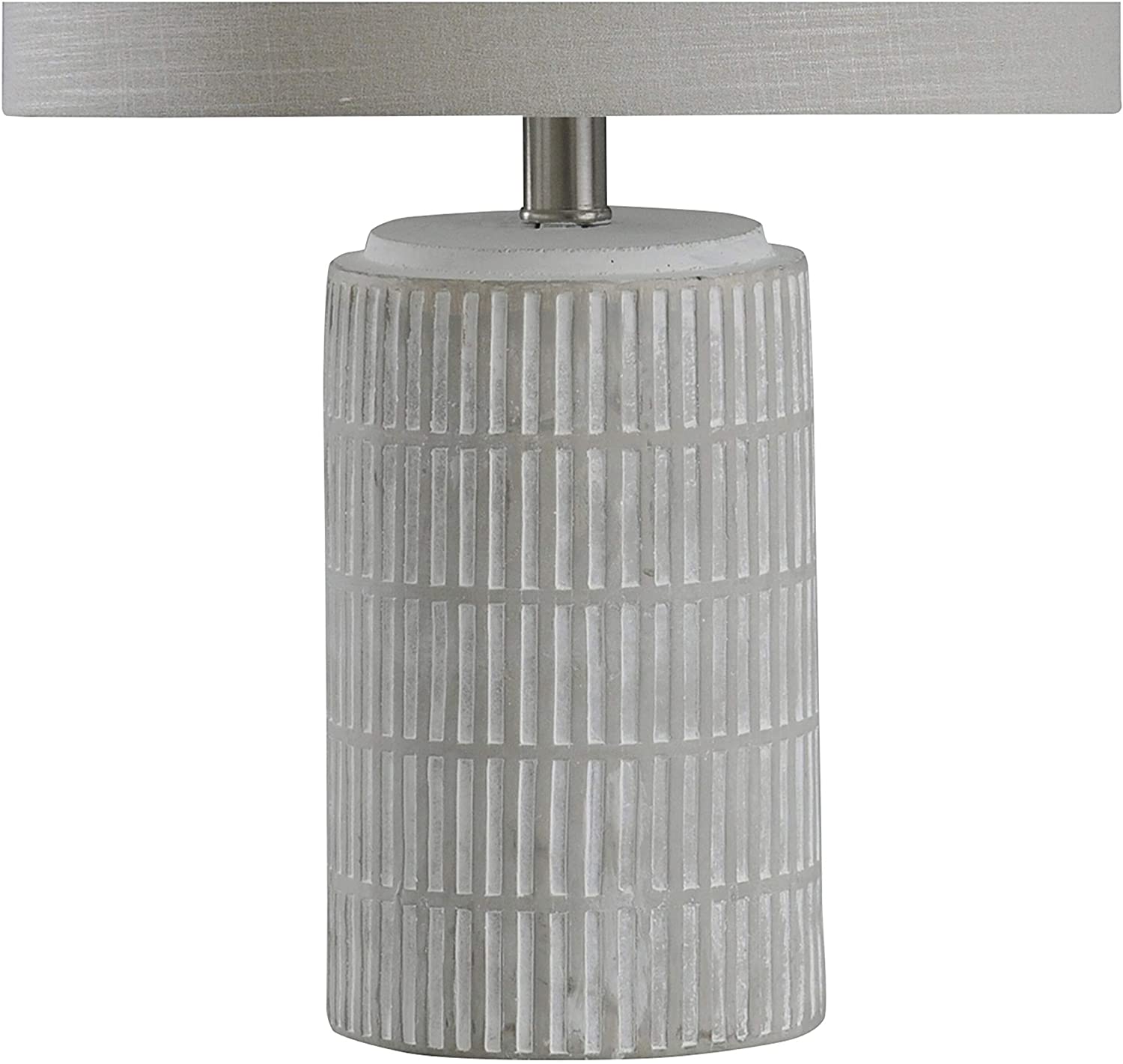 Distressed Gray White Table Lamp Light Beige Shade Grey Modern Contemporary