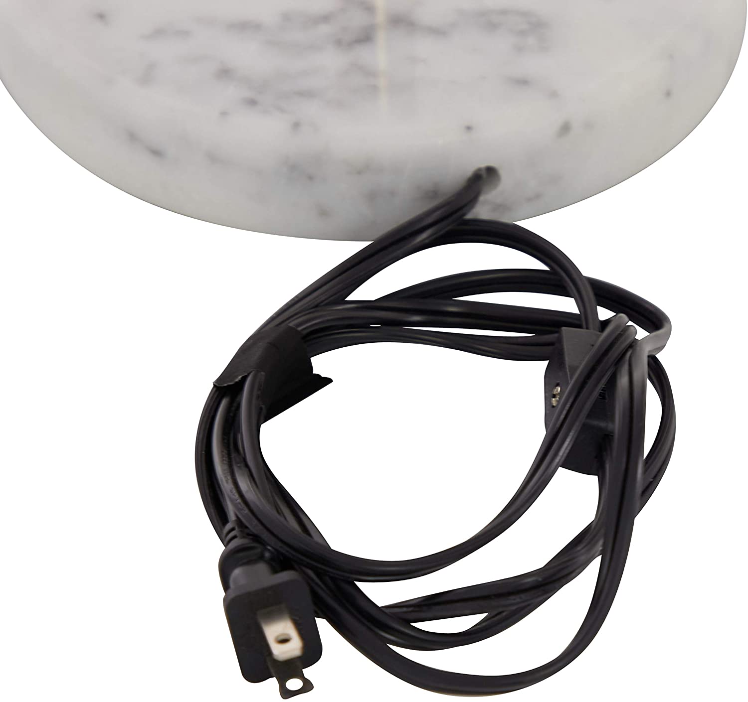 Unknown1 Round White Gold Metal Table Lamp Marble Base 10