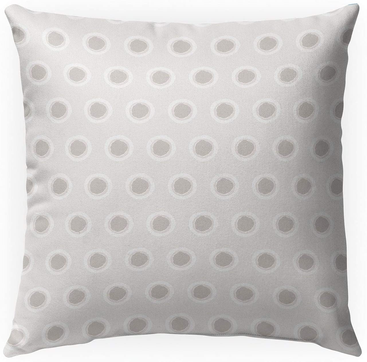 Ivory Indoor|Outdoor Pillow by 18x18 Grey Geometric Modern Contemporary Polyester Removable Cover