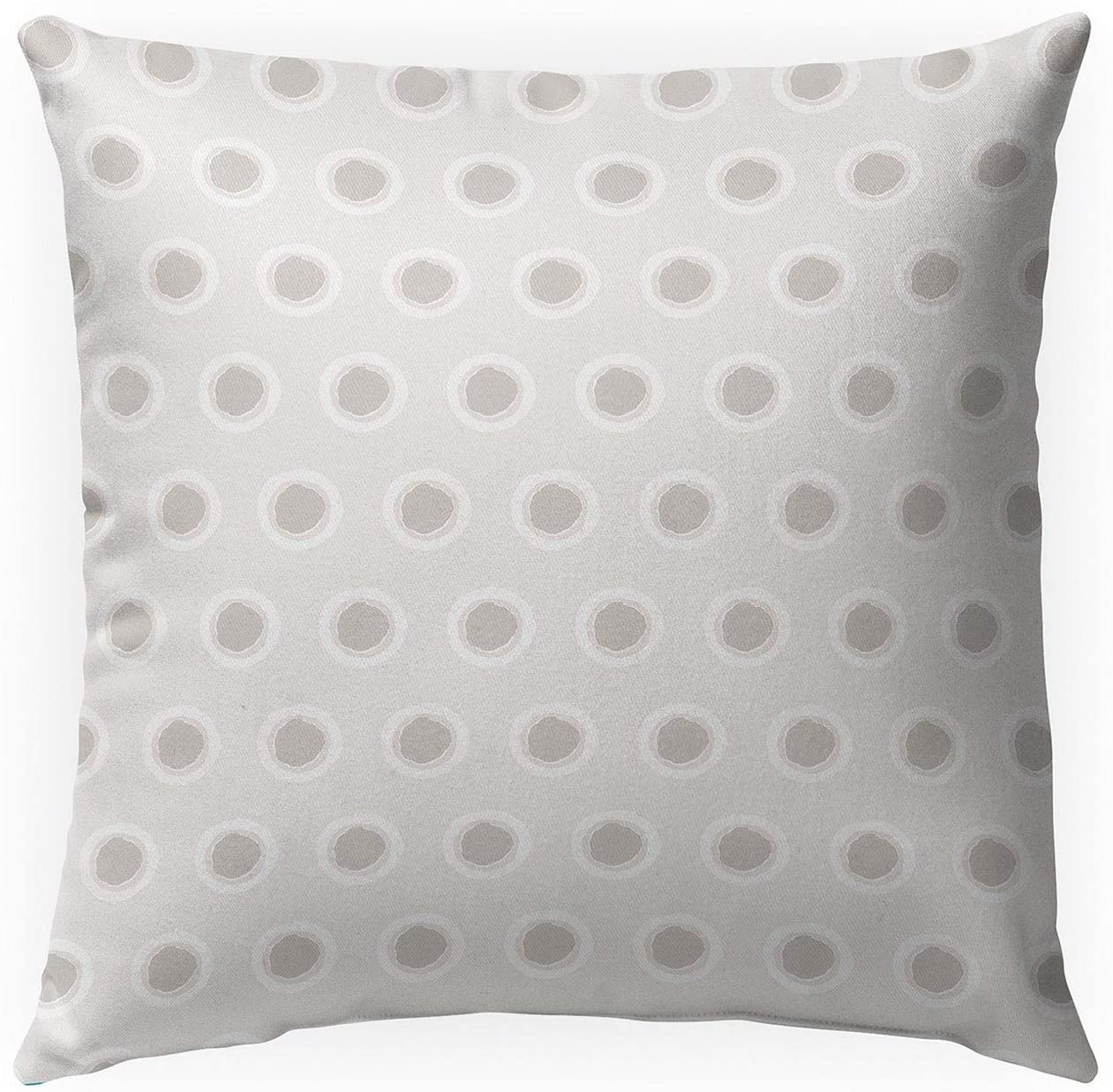 Ivory Indoor|Outdoor Pillow by 18x18 Grey Geometric Modern Contemporary Polyester Removable Cover