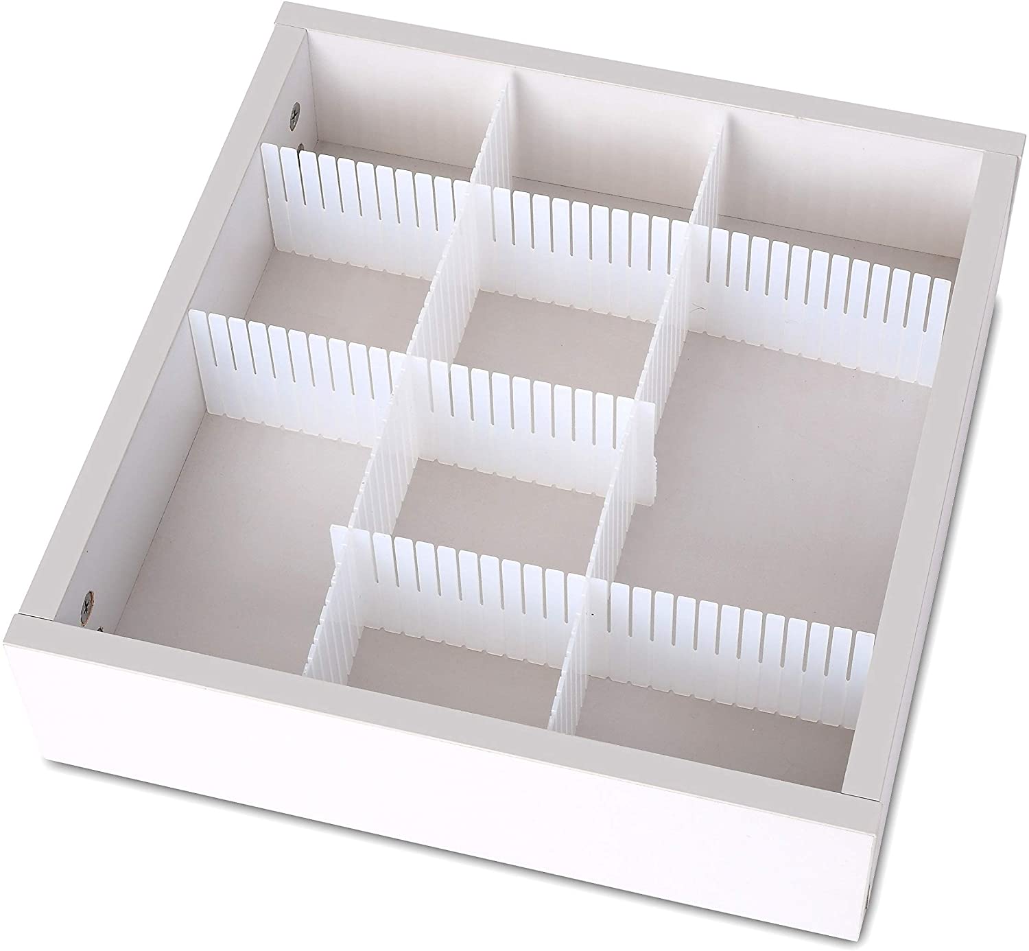 MISC Adjustable Grid Drawer Dividers 3 Pack 2178 White Plastic