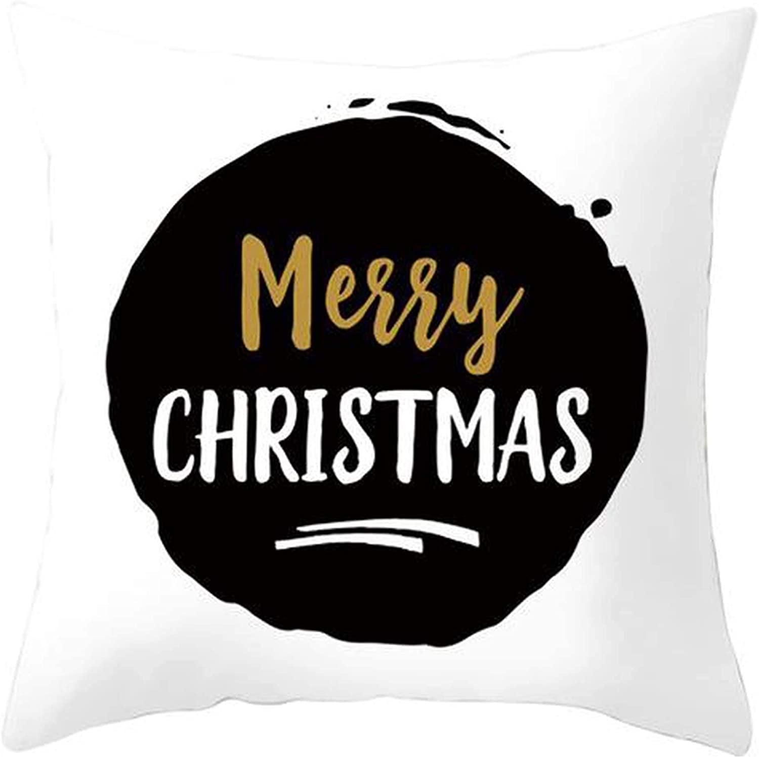 Merry Christmas Square Throw Pillow Cover 21297877 390 Color Graphic Casual Cotton Removable