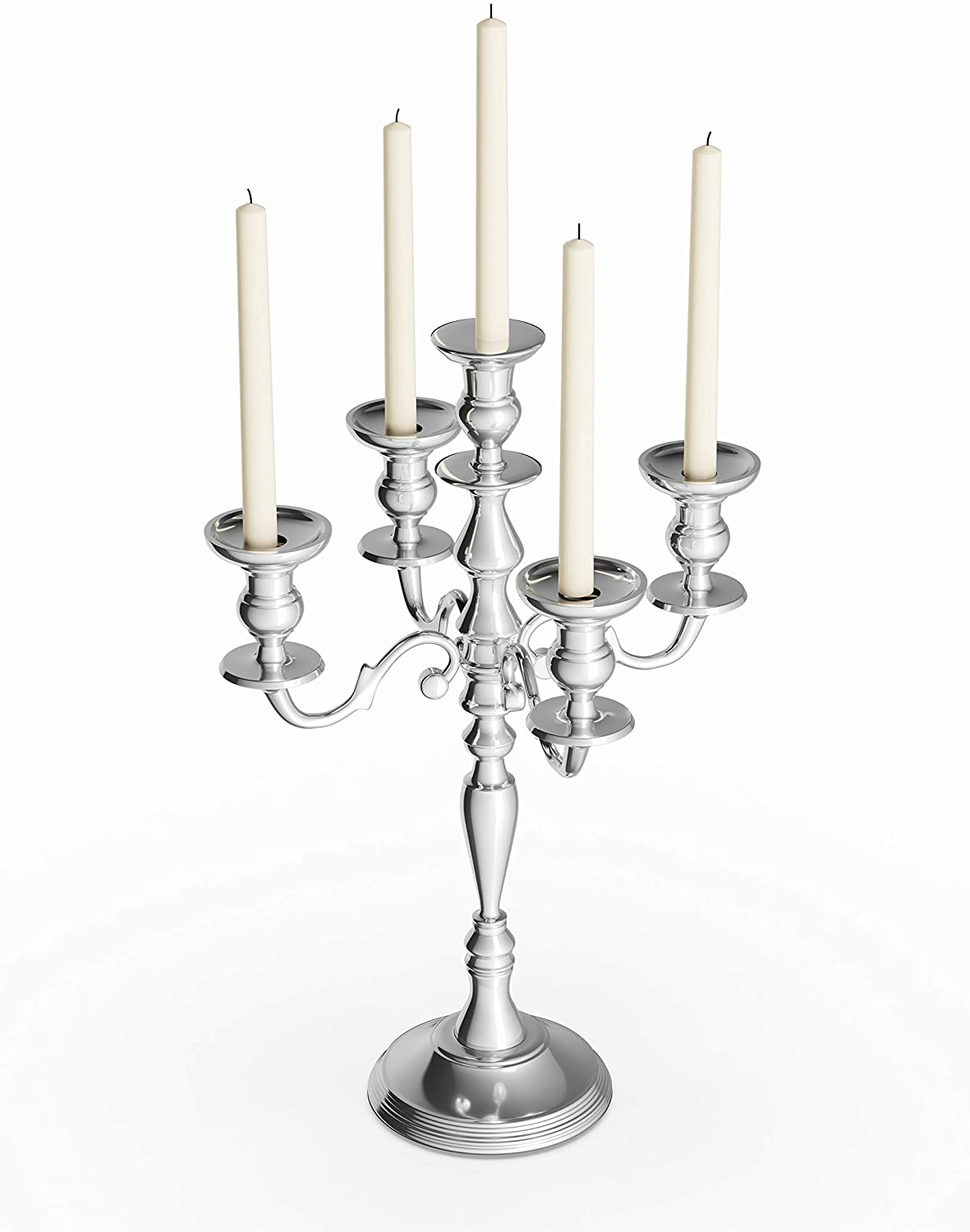 MISC Aluminum 16 inches Wide X 24 inches High Candelabra Silver