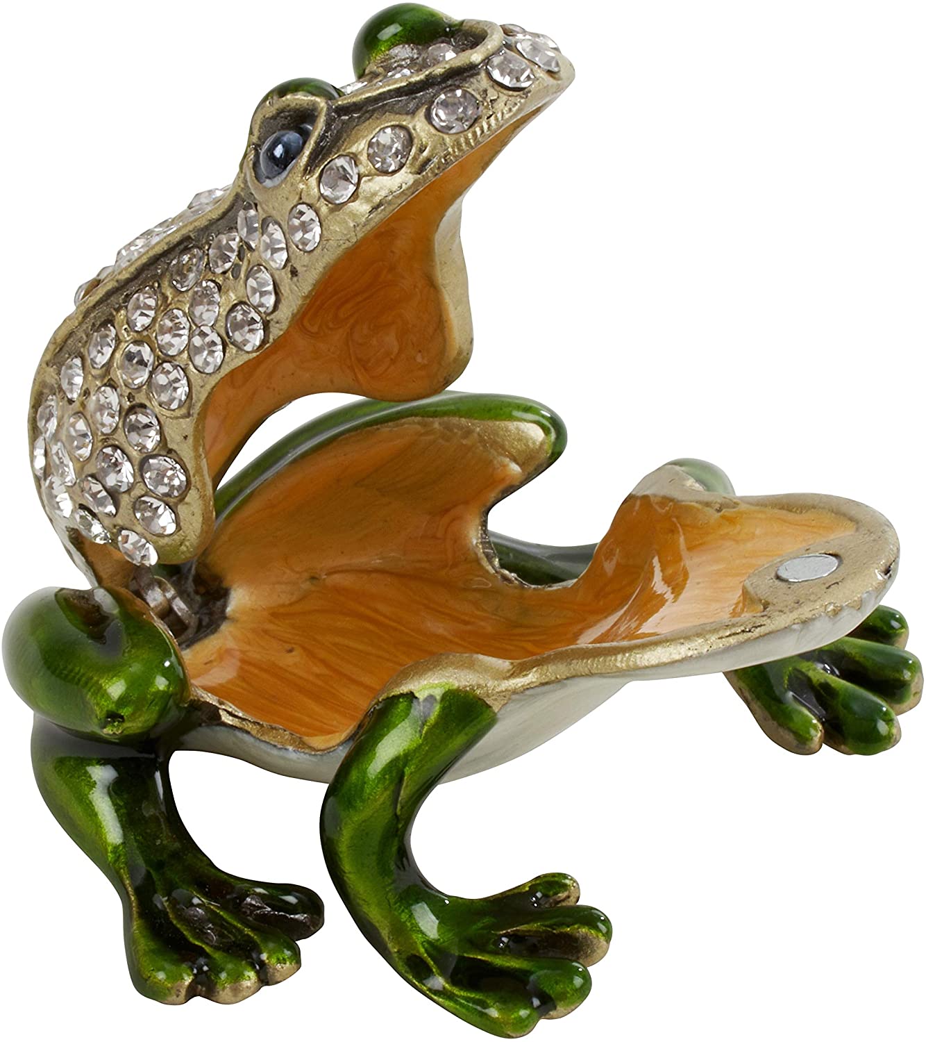 Unknown1 Jeweled Frog Figurine Box Color Animals Pewter