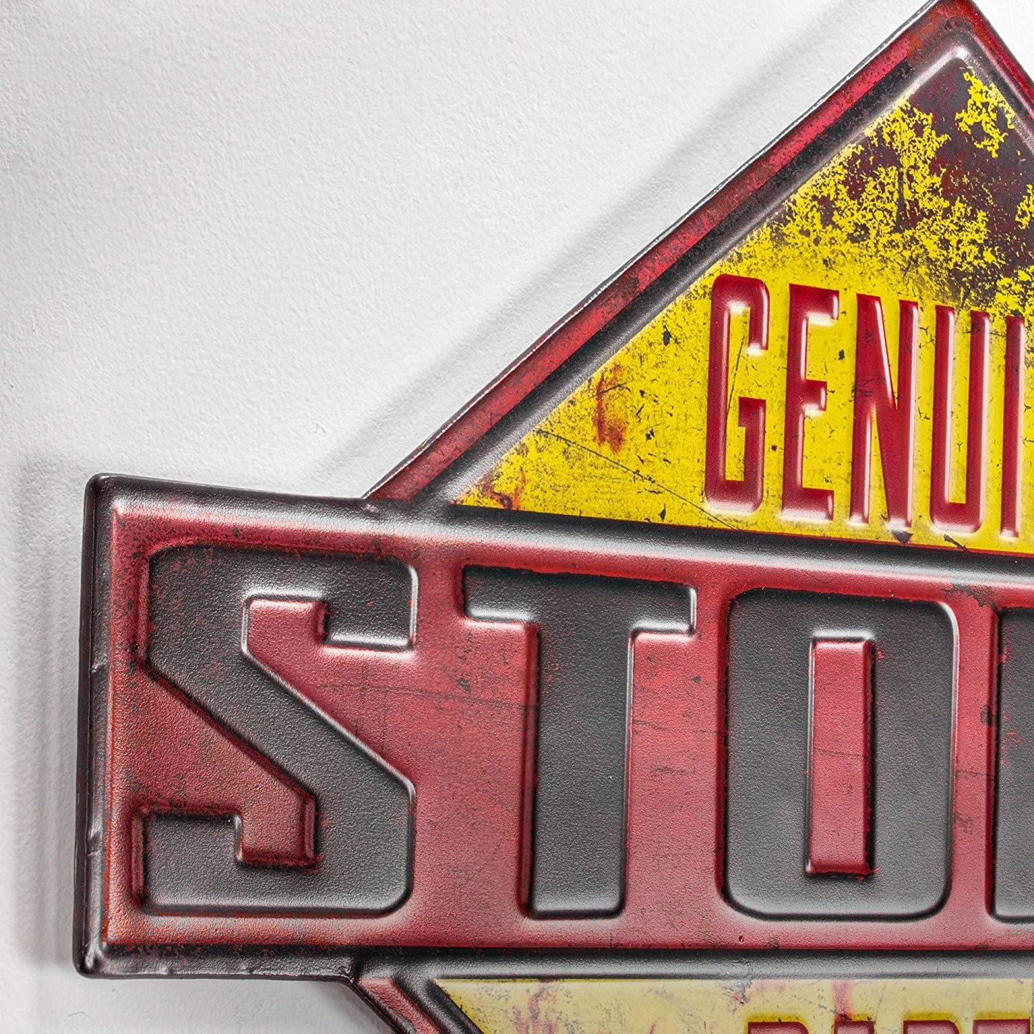 Genuine Stolen Parts Embossed Metal Wall Decor Sign Color Novelty