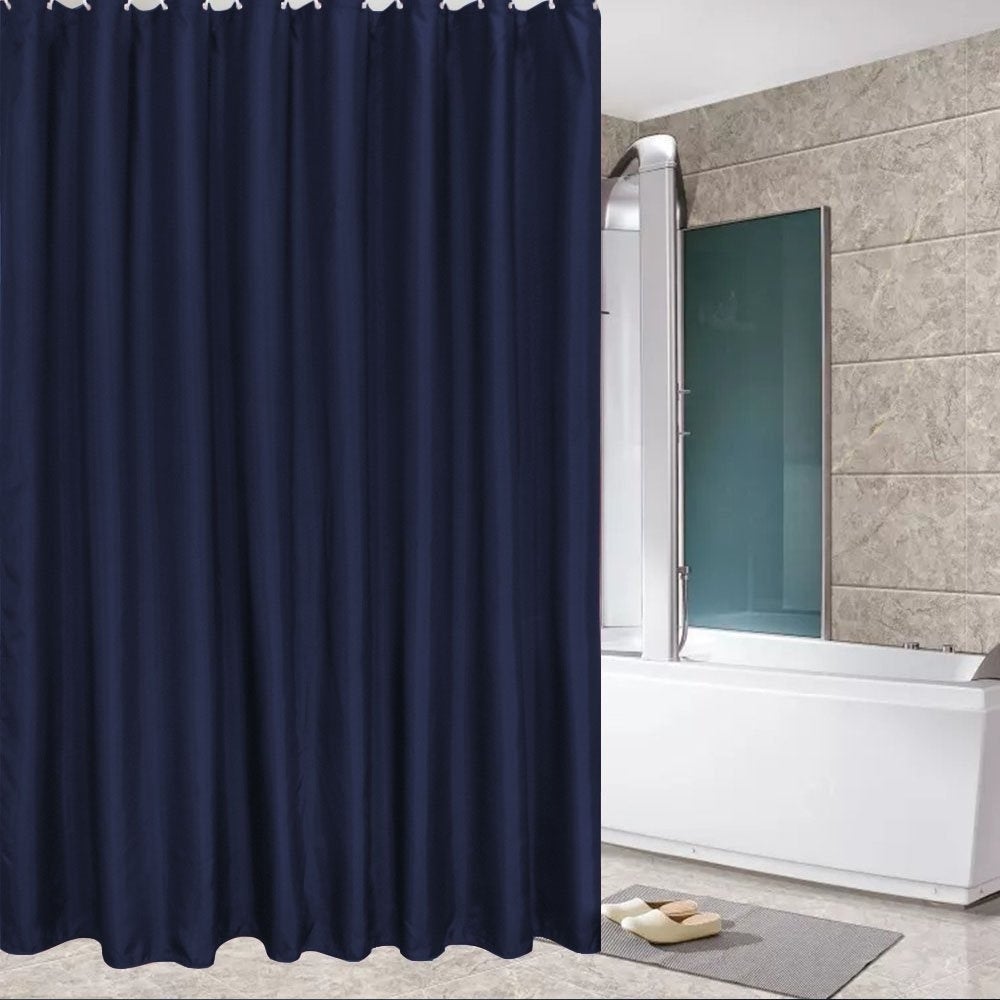 Fabric Shower Curtain Mildew-resistant and Waterproof Shower Blue Graphic Print Casual Polyester