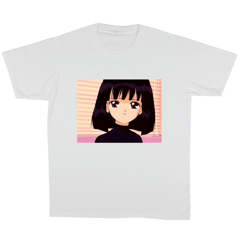 Sale Aesthetic Saturn Girl Anime Print T-Shirt