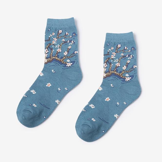 Sale Art Drawings Style Cotton Aesthetic Socks