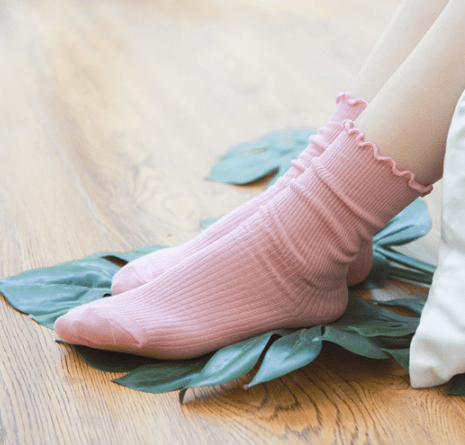 Sale Wavy Edge High Ankle Easy Colors Socks