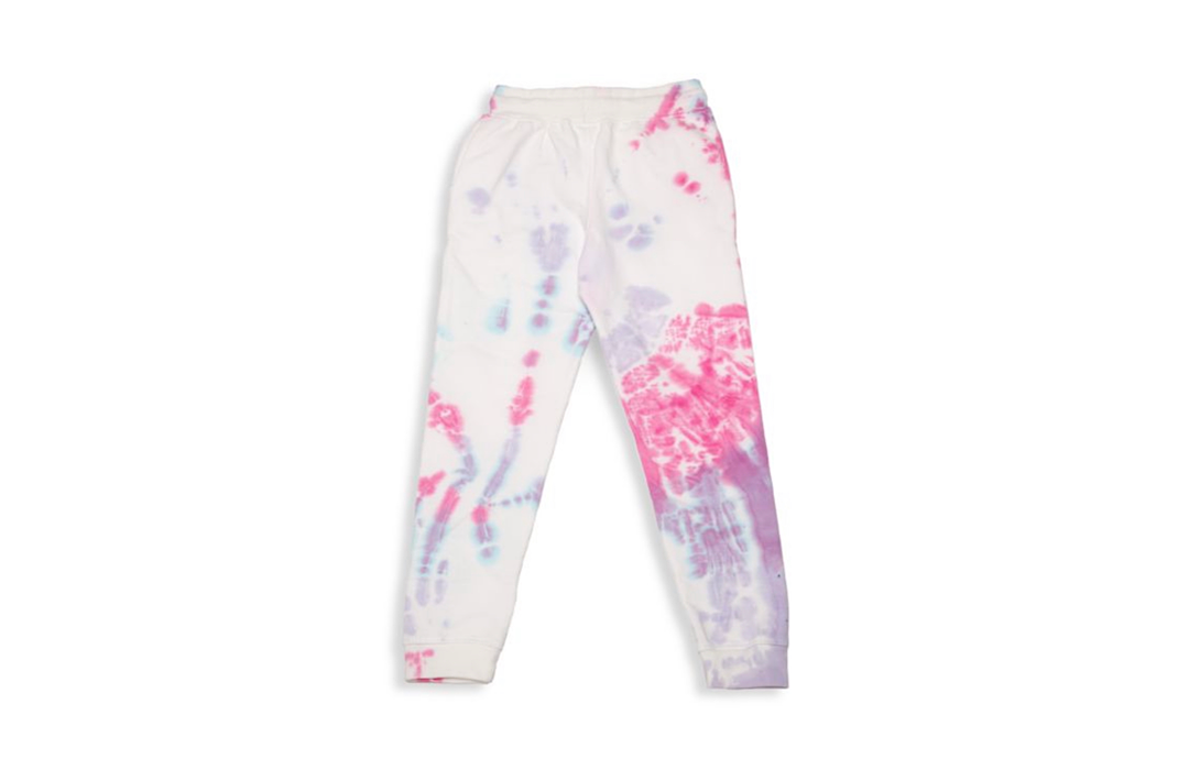 Kids Tie Dye Joggers in Pink/Purple