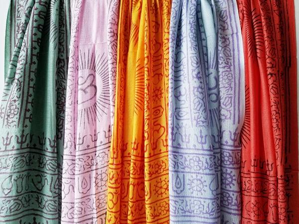 OM Bhakti Prayer Shawl - Medium -Color Base