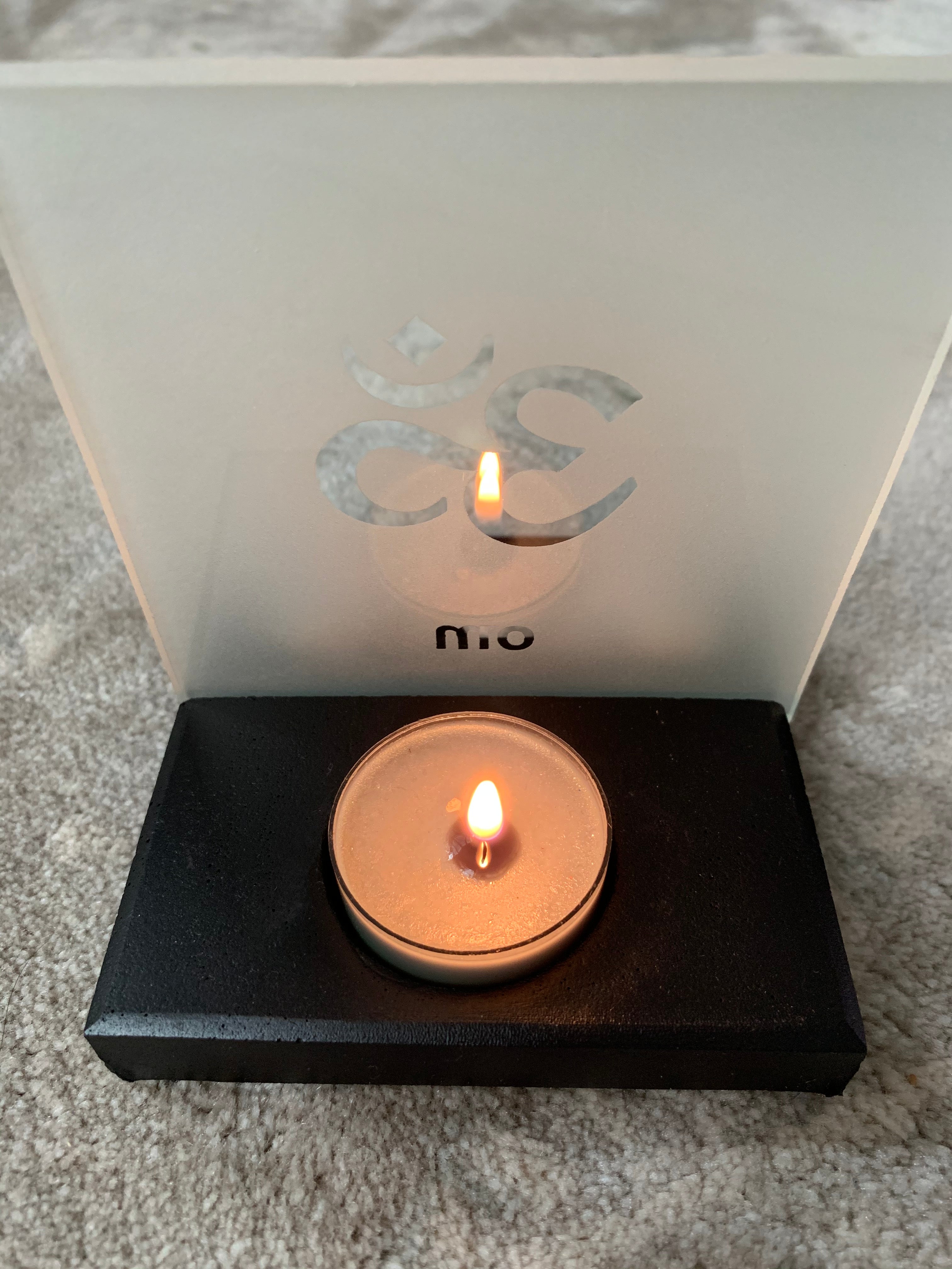 OM Tealight & Incense Holder