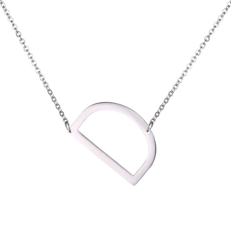 stainless steel letter pendant necklace A inital necklaces A to Z Beautiful Ladies choker 26