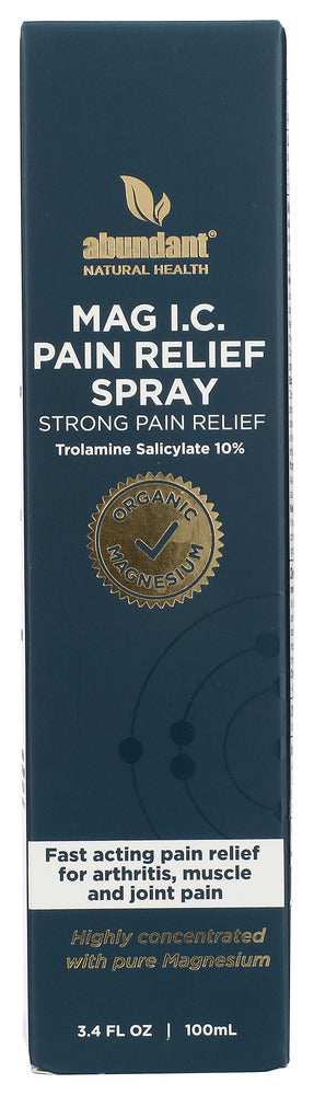 ABUNDANT NATURAL HEALTH: MAG IC Spray Strong Pain Relief, 3.4 fo