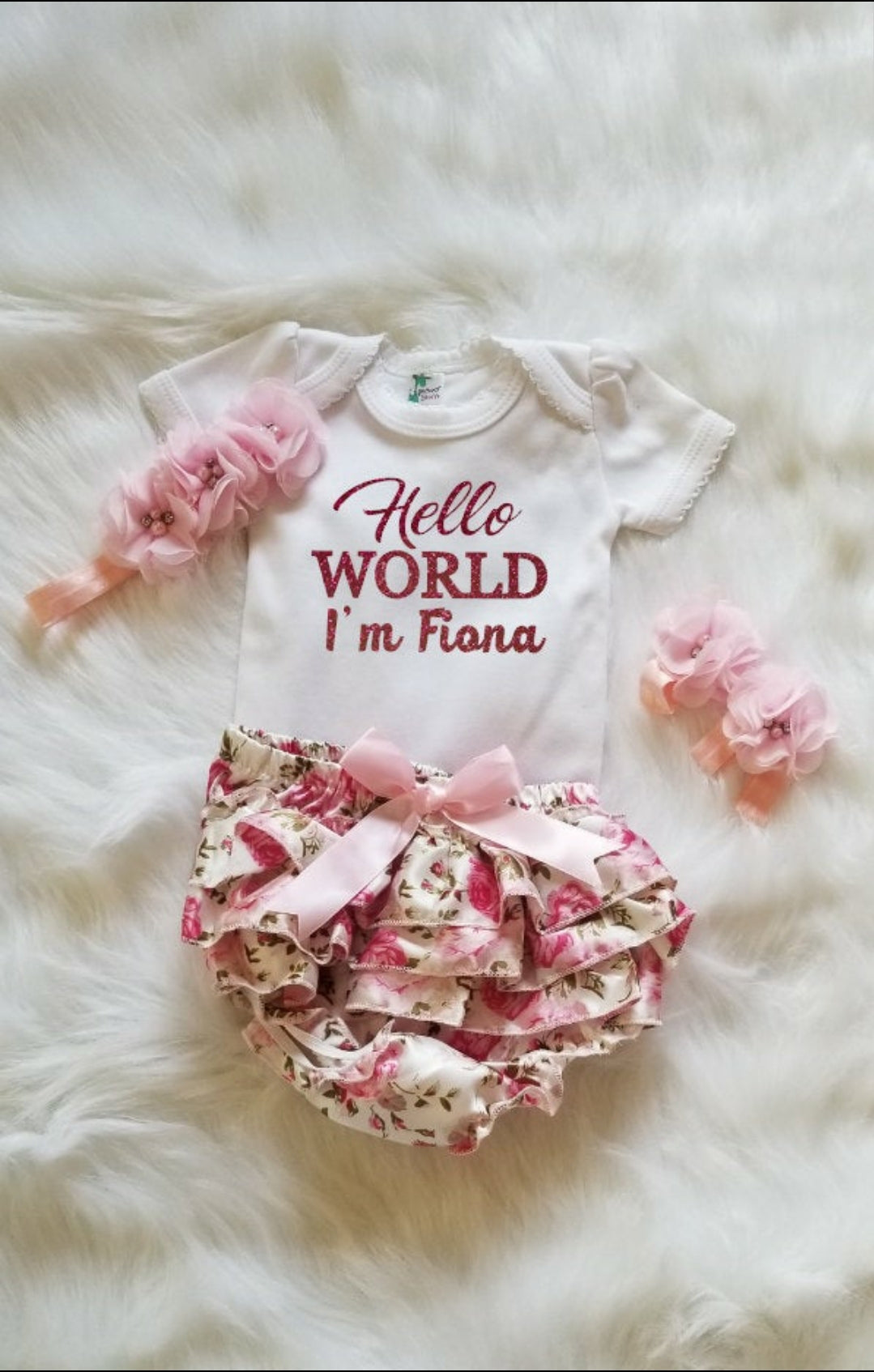 Baby Girl Hello World Coming Home Hospital Photoshoot Outfit