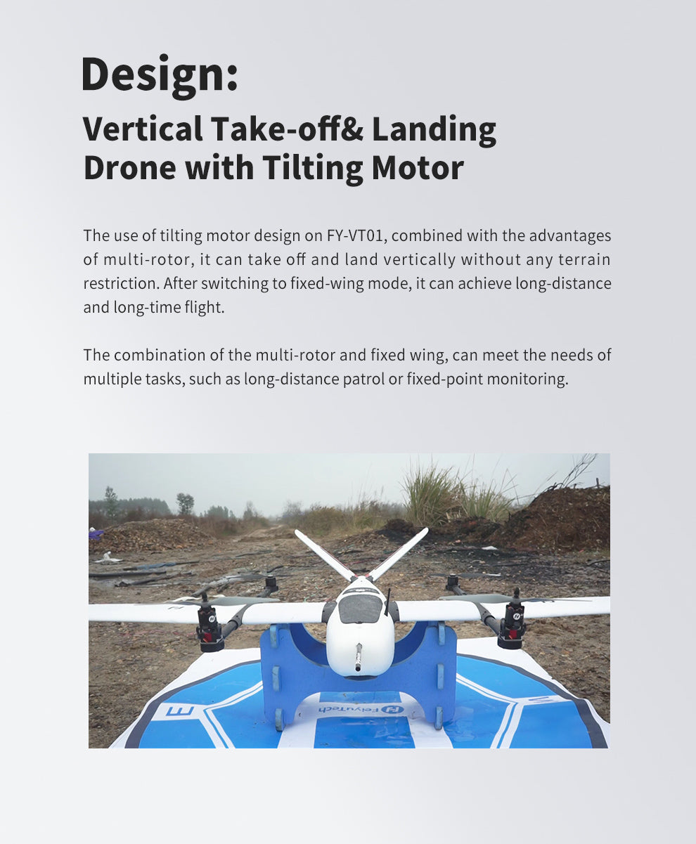FeiyuTech FY-VT01 Vertikal startendes und landendes UAV mit Kipprotor Übersicht