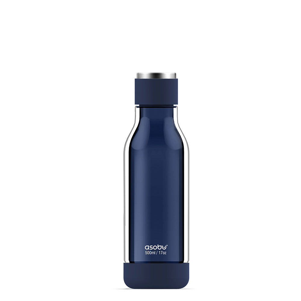 Blue Inner Peace Glass Water Bottle