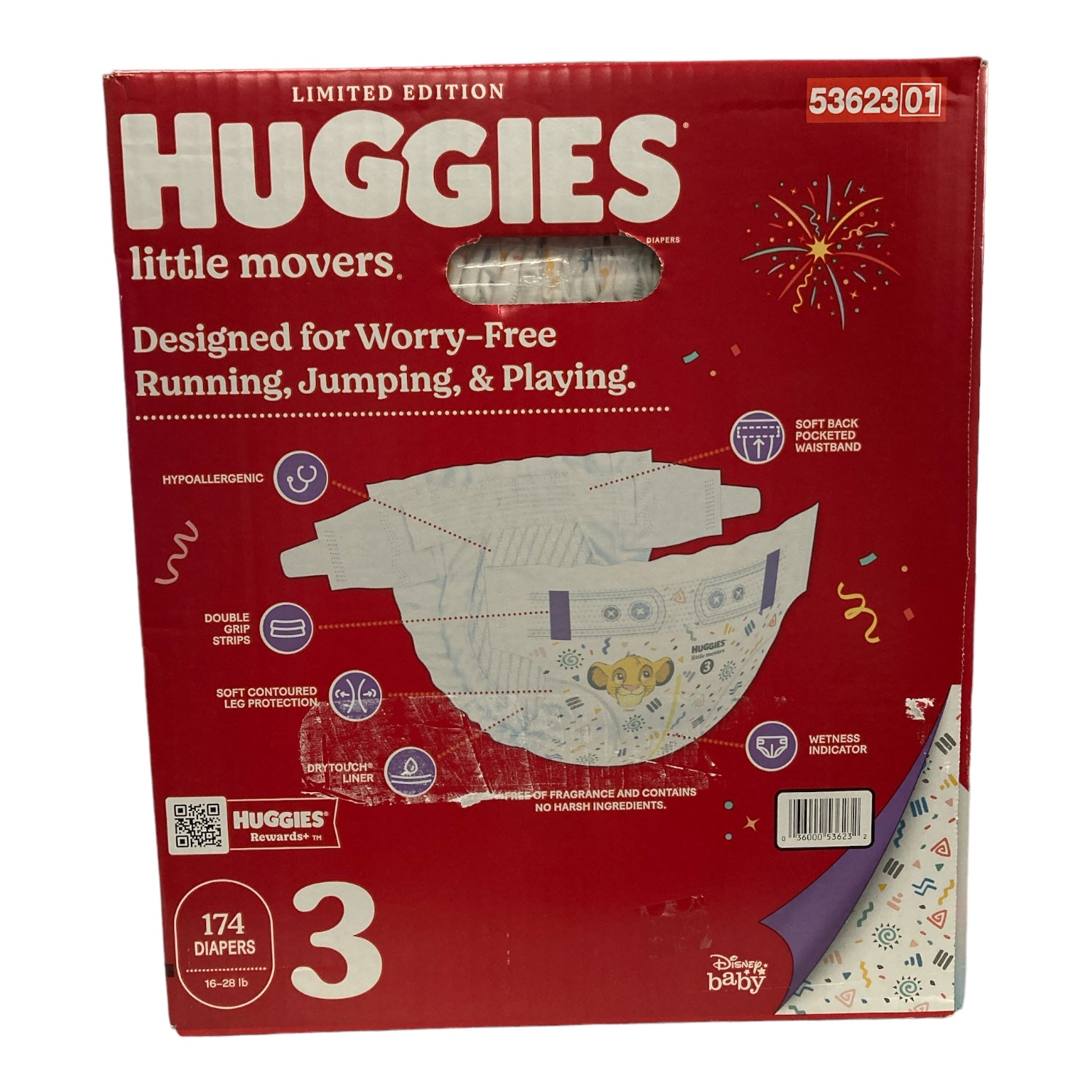 Huggies Little Movers Diapers Size 3 - 16-28 Pounds (174 Count)