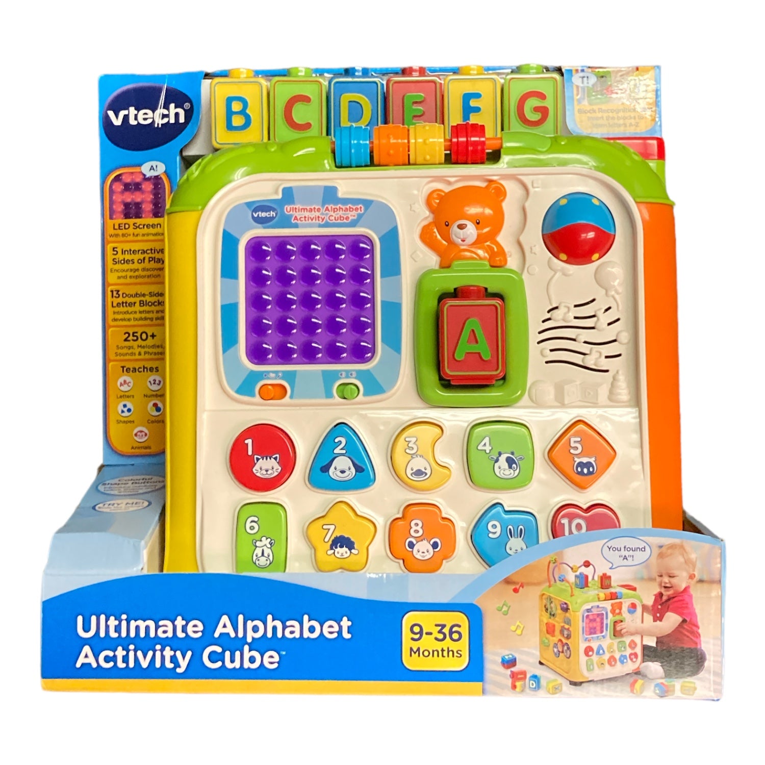 VTech Ultimate Alphabet Activity Cube, Activity Toy for Infants, Green