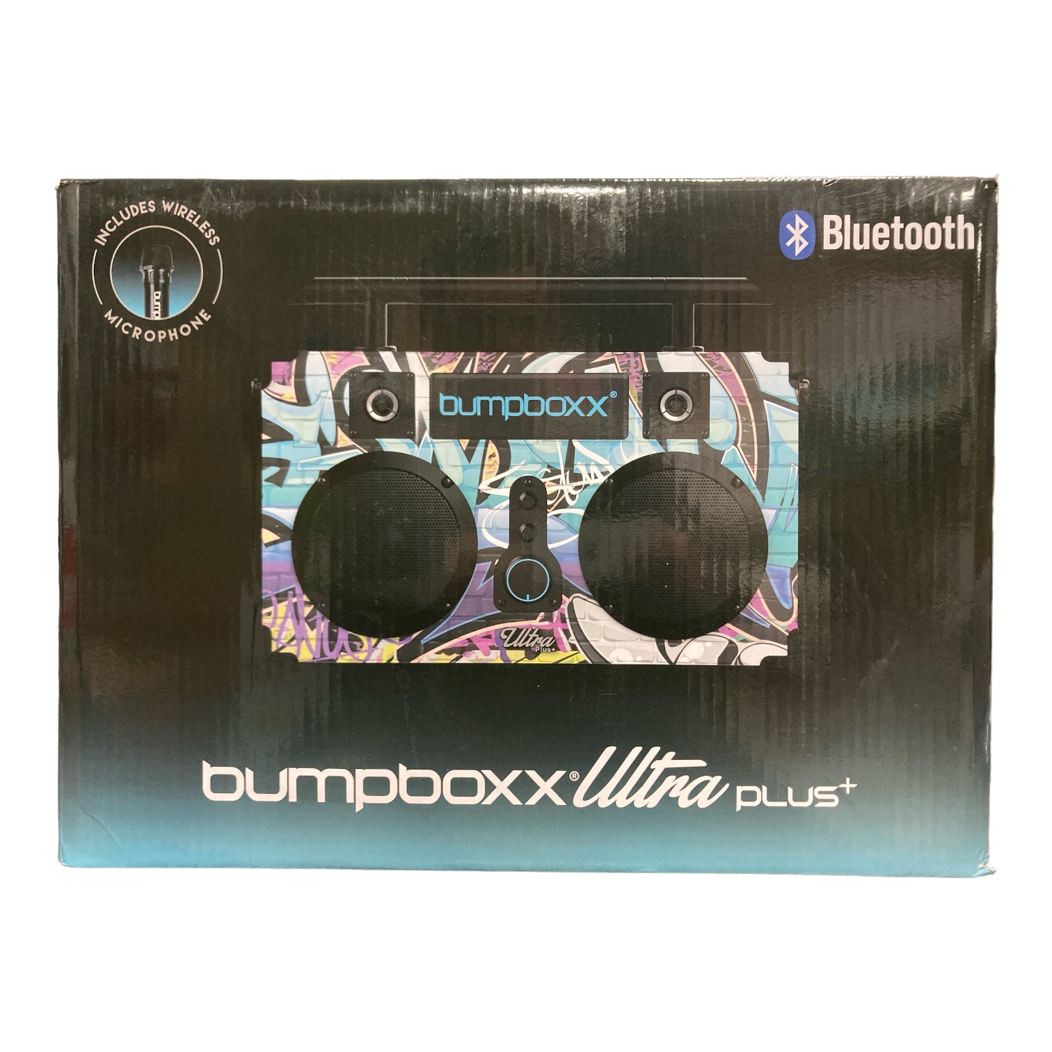 Bumpboxx Ultra Plus+ Graffiti Bluetooth Boombox w/ Microphone