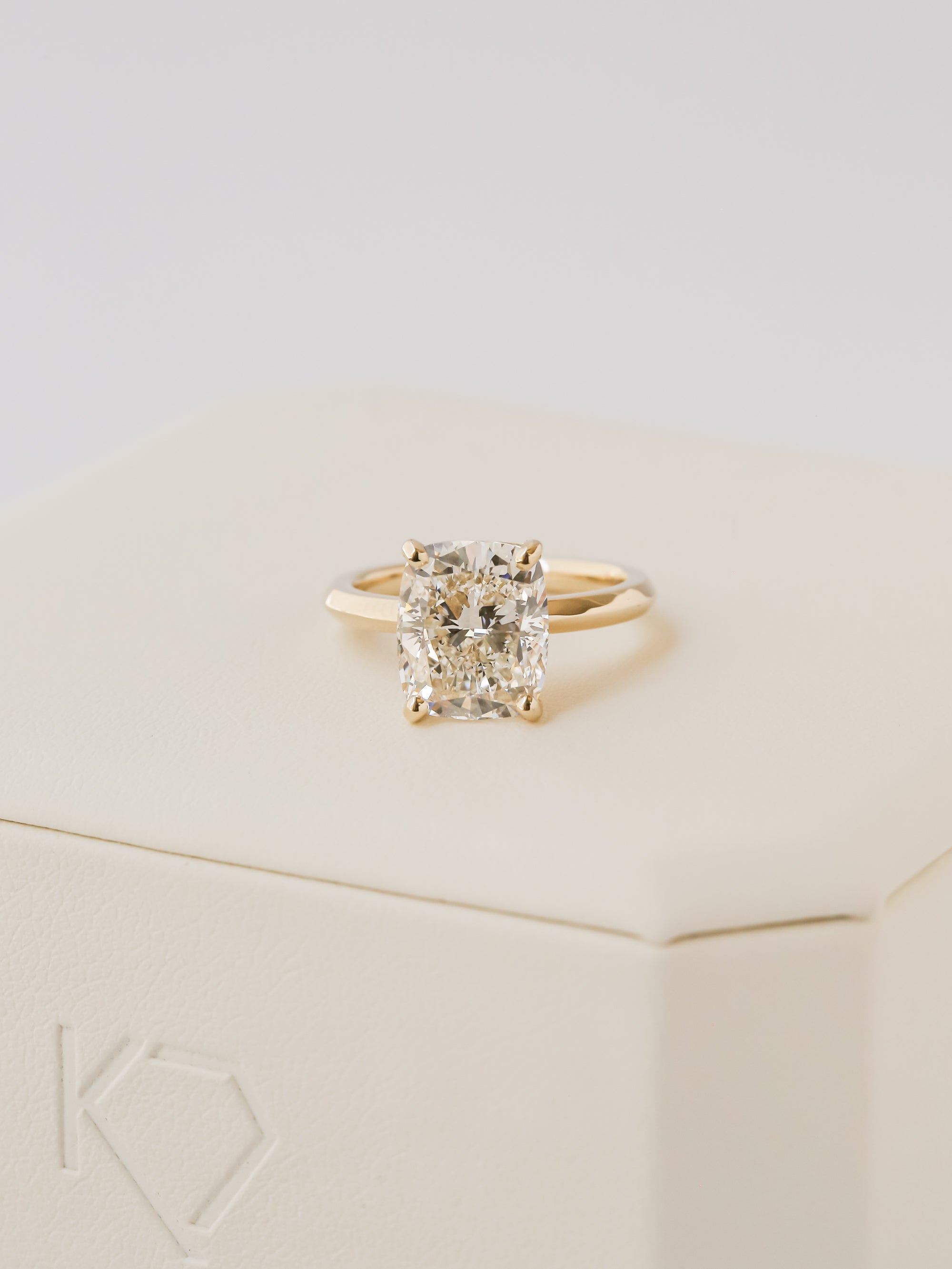 Elongated Cushion Diamond Ring