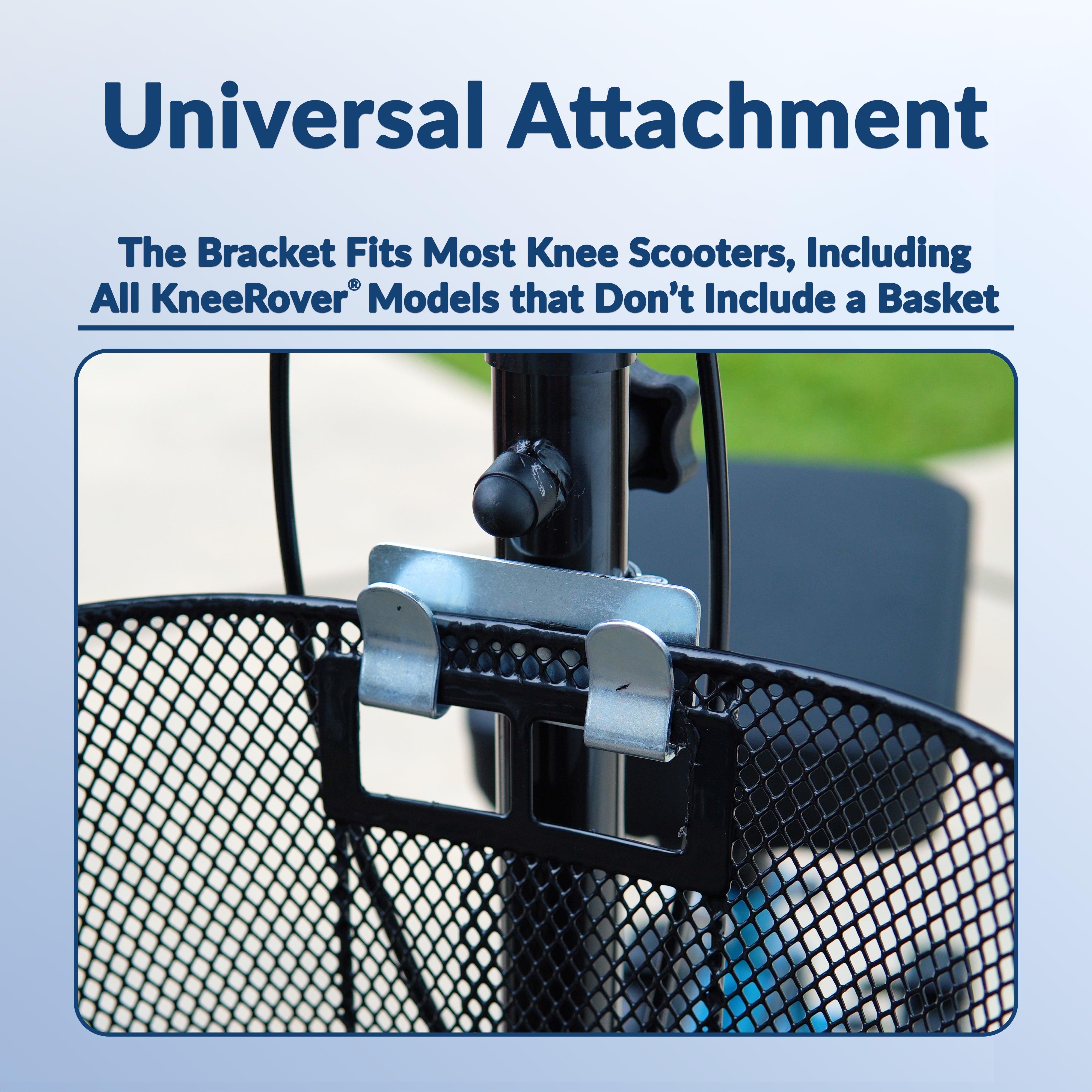 Knee Walker Wire Basket Accessory with handle - includes attachment bracket