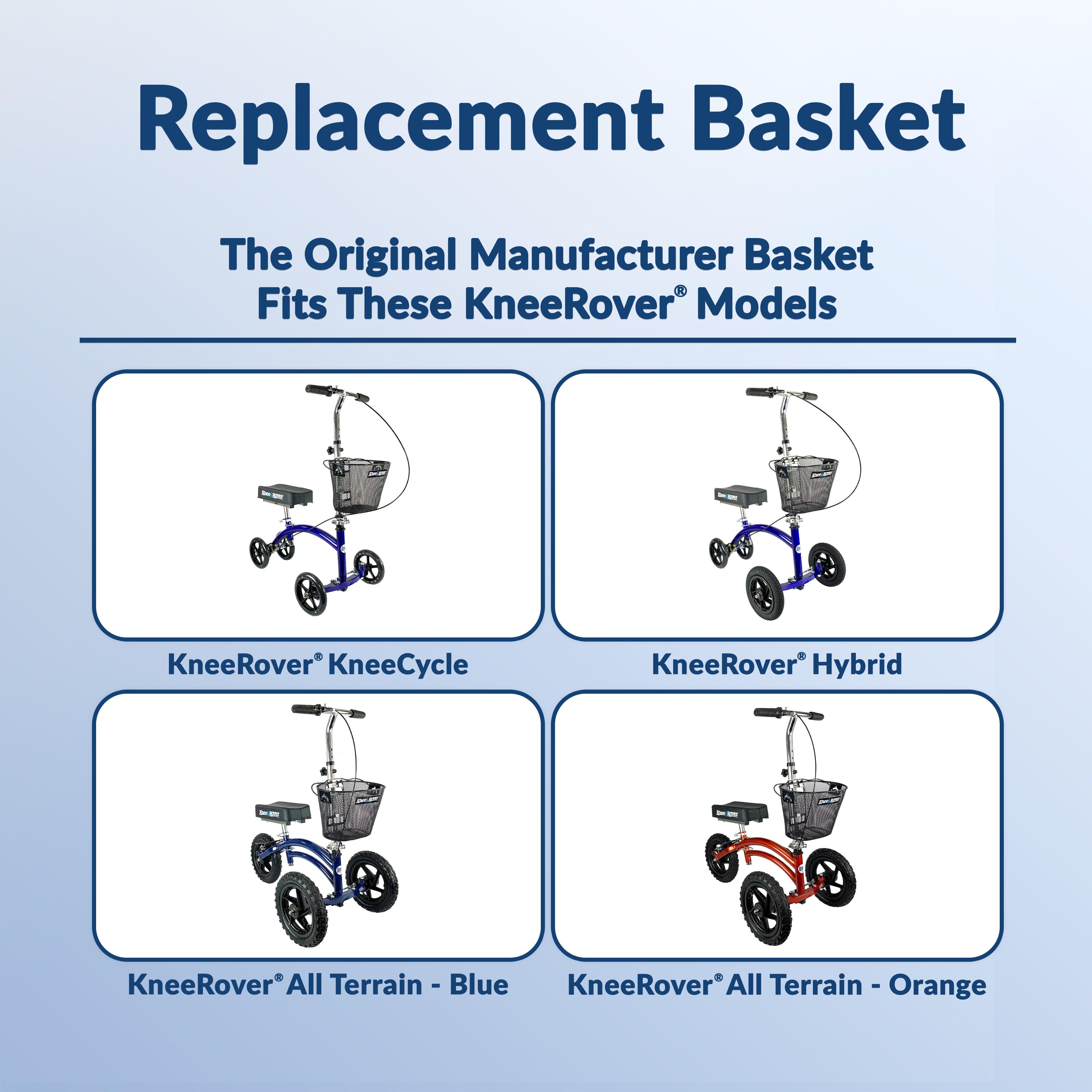 Knee Walker Wire Basket Accessory with handle - includes attachment bracket