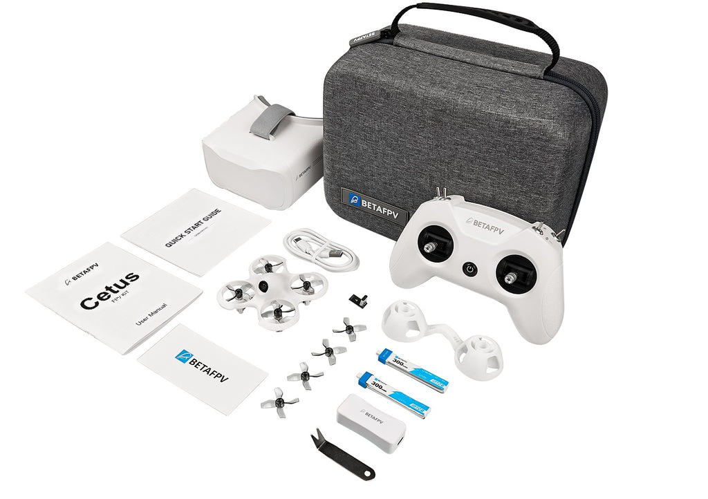 Cetus FPV Kit, Brushed Quadcopter, LiteRadio2 SE Transmitter, VR02 FPV Goggles, Altitude Hold, Beginner Friendly