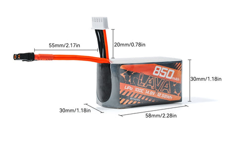 LAVA Series 4S 850mAh LiPo Battery