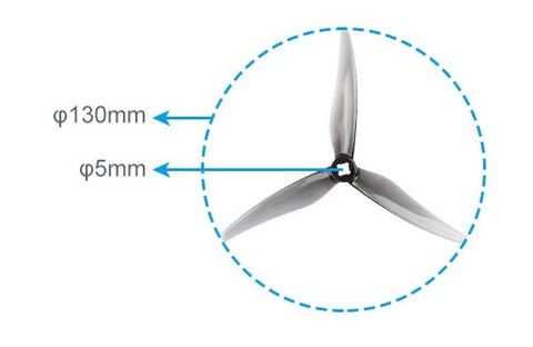 Gemfan 5125 3-Blade Propellers 5mm/1.5mm Shaft