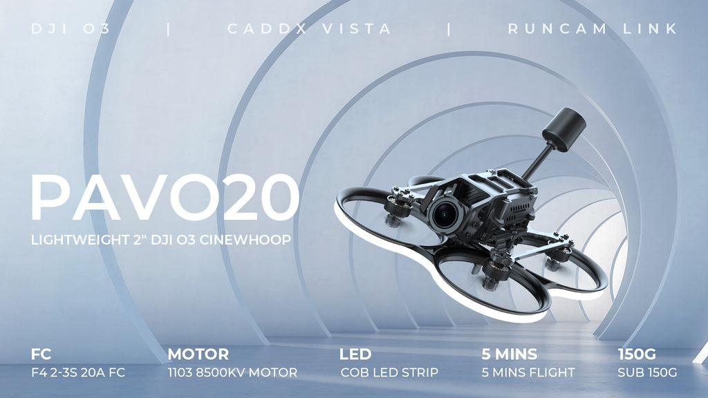 Bürstenloser Quadrocopter Pavo20