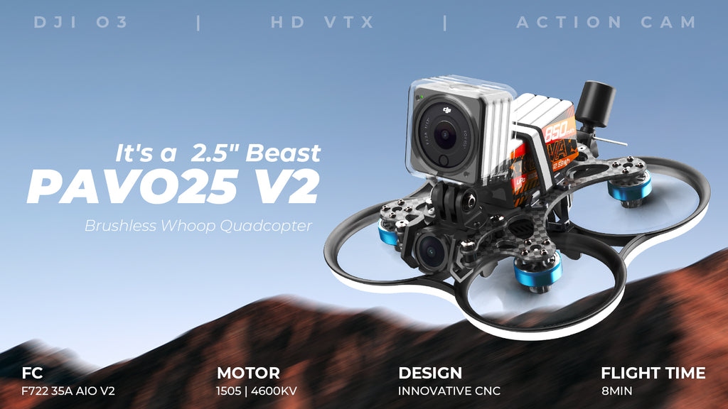 Pavo25 V2 Brushless Whoop Quadcopter