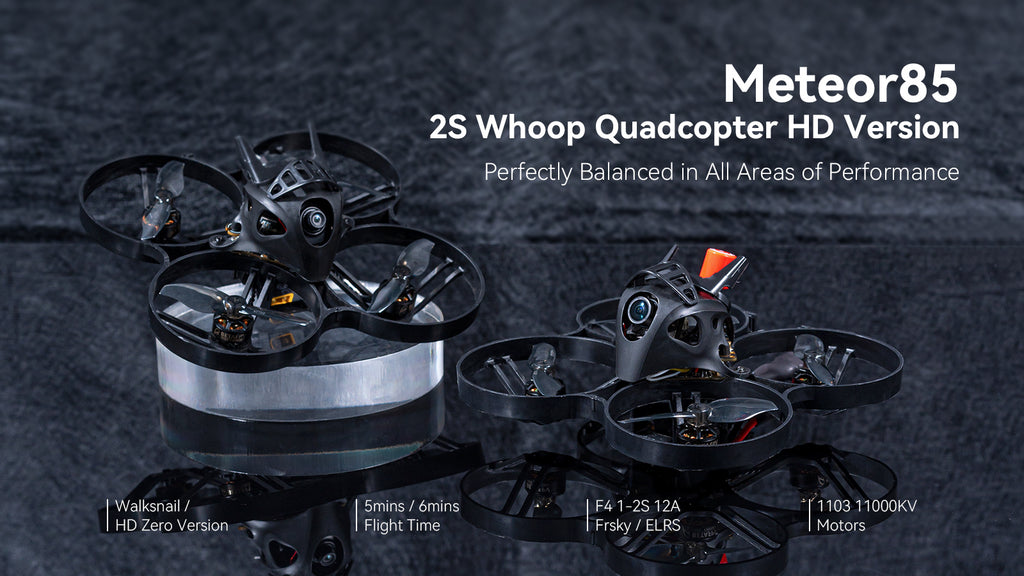 Meteor85 2S Whoop Quadcopter HD Version Perfectly Balanced in