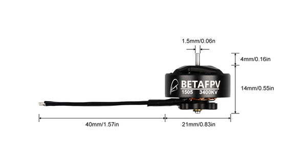 betafpv 1505 3400kv brushless fpv motor