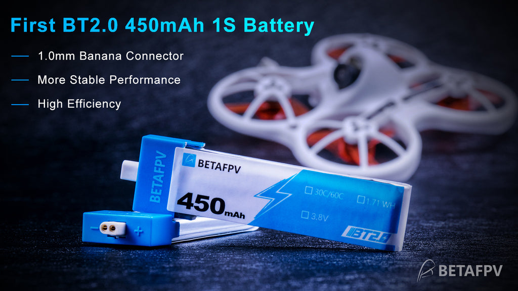  BETAFPV 8pcs BT2.0 300mAh 1S Battery 3.8V 30C/60C FPV Lipo with  1.0mm Banana Connector for FPV Tiny Whoop 1S Brushless Whoop Drone Like  Cetus FPV Kit Meteor65 Micro Whoop Drone 